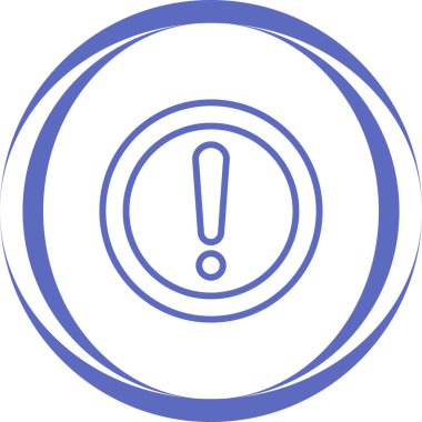 Ünlem işareti simgesi. Dikkat uyarı simgesi. Vektör illüstrasyonu