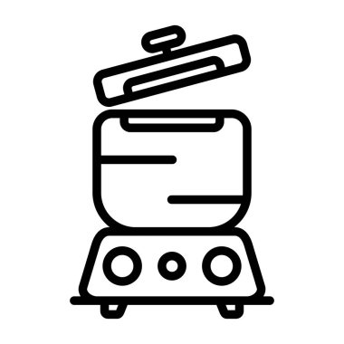 Steamer simgesinin basit vektör illüstrasyonu