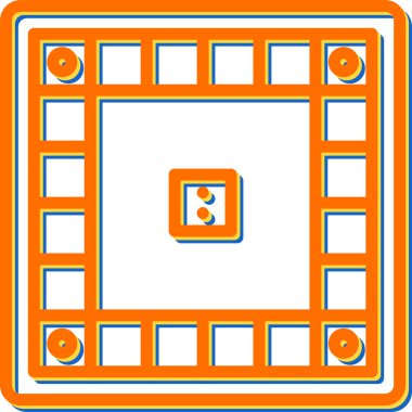 Masa oyunu. Web simgesi basit illüstrasyon