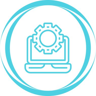 dizüstü bilgisayar simgesi, vektör illüstrasyonu basit tasarım