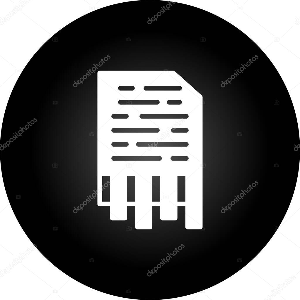 Shredding web icon, simple vector illustration