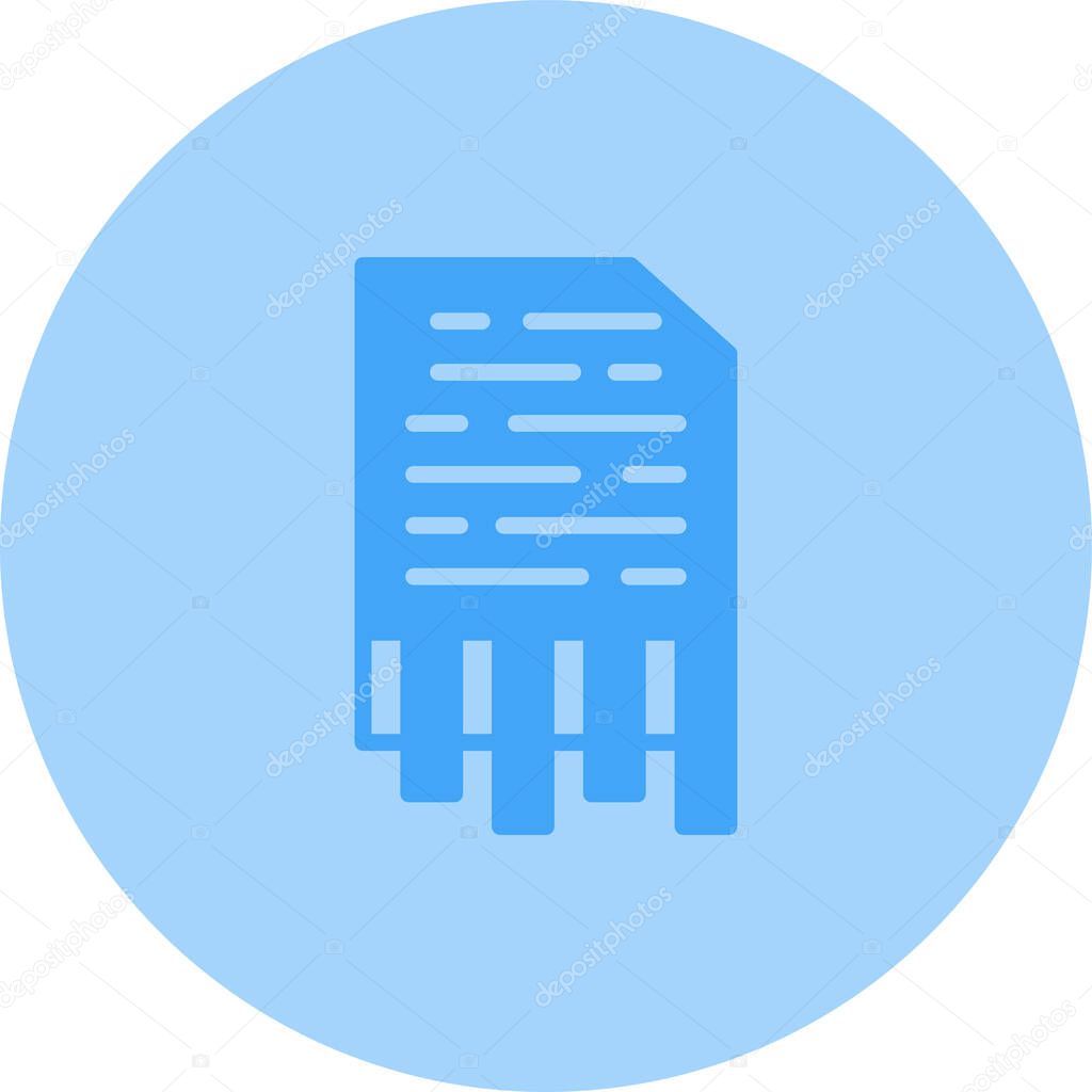 Shredding web icon, simple vector illustration