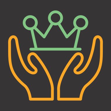 Taç. Web simgesi basit illüstrasyon