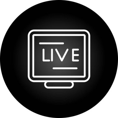 Live Stream modern simgesinin vektör illüstrasyonu