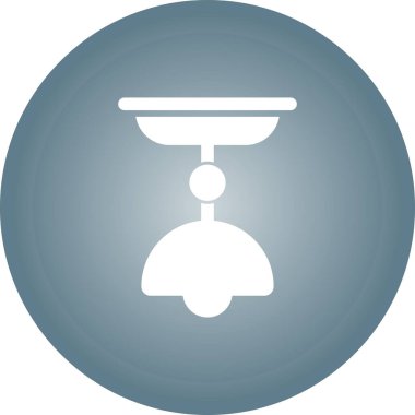 tavan lambası simgesi, vektör illüstrasyonu 