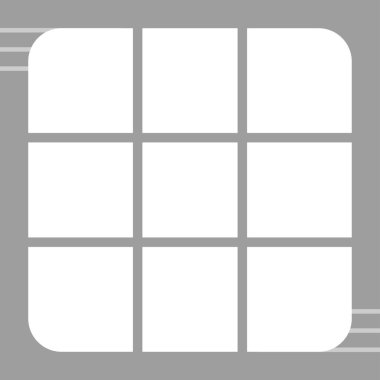 Rubik küp simgesi, vektör illüstrasyonu basit tasarım