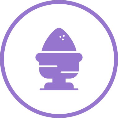 Haşlanmış yumurta ağı simgesi, basit vektör illüstrasyonu