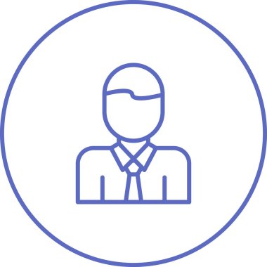 Muhasebeci avatar simgesinin vektör çizimi