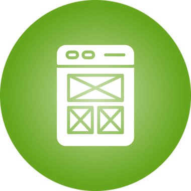 Web sitesi tel kafes. Açılış sayfası satırı simgesi. Web sayfası kullanıcı arabirimini tarayıcı penceresinde