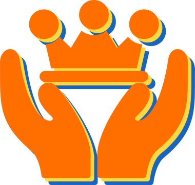 Taç. Web simgesi basit illüstrasyon