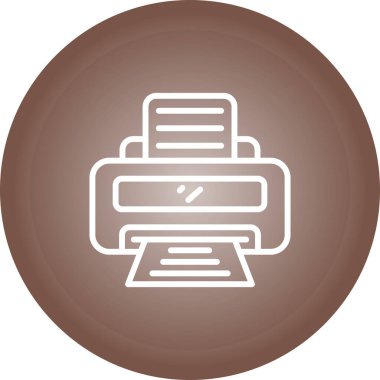 Yazıcı web simge vektör çizim 