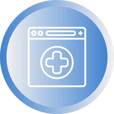 Web tarayıcı simgesi, vektör illüstrasyonu basit tasarım