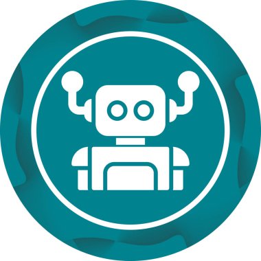 robot. Web simgesi basit illüstrasyon 