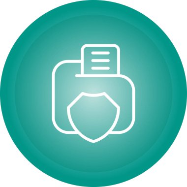 Veri Gizliliği simgesi, vektör illüstrasyonu basit tasarım