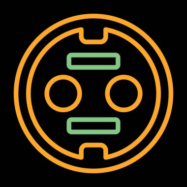 soket simgesi web basit illüstrasyon