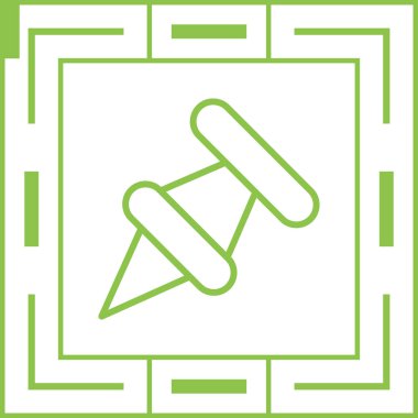 Pushpin web simgesi vektör illüstrasyonu
