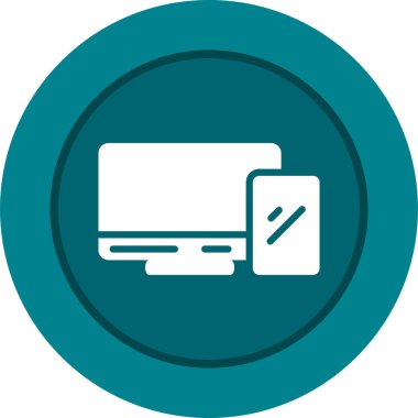 Bilgisayar. Web simgesi basit illüstrasyon