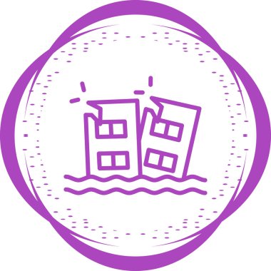 Flood simgesinin vektör illüstrasyonu