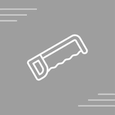 Demir testeresi. Web simgesi basit illüstrasyon