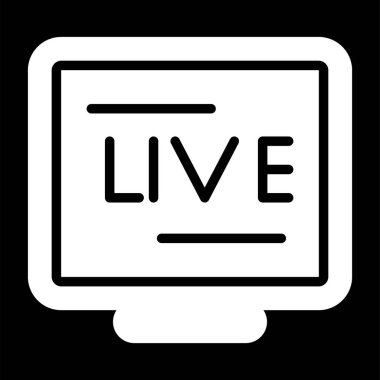 Live Stream modern simgesinin vektör illüstrasyonu