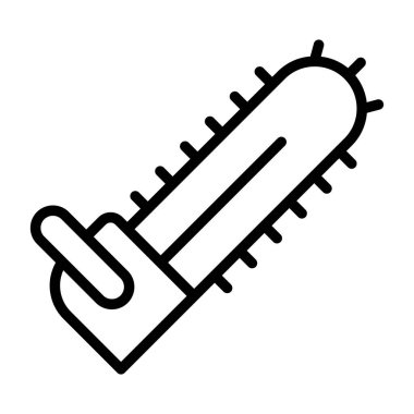 Elektrikli testerenin basit vektör illüstrasyonu