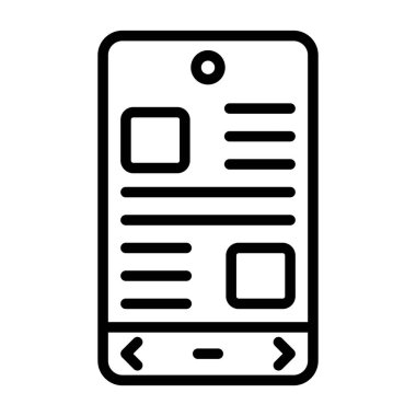 Akıllı telefon. Web simgesi basit illüstrasyon