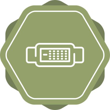 Dvi Simgesi İşareti, Basit Vektör İllüstrasyonu Beyaz Arkaplanda İzole Edildi