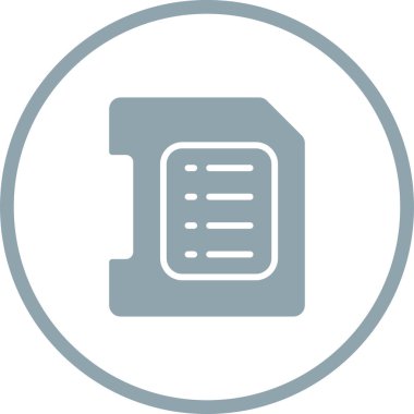 Sd Card web simgesi, basit vektör illüstrasyonu