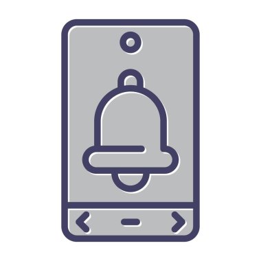 Bilgilendirme zili. Web simgesi basit illüstrasyon