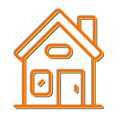 Ev. Web simgesi basit illüstrasyon 