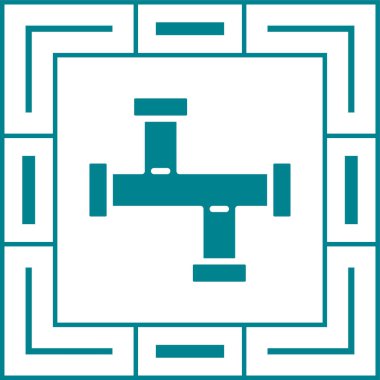 Kanal Borusu ikon vektör illüstrasyonu