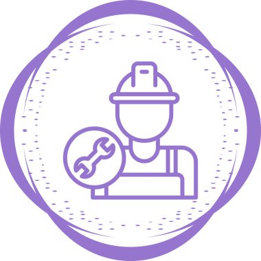 Tesisatçı. Web simgesi basit tasarım