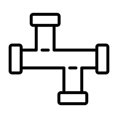 Kanal Borusu ikon vektör illüstrasyonu