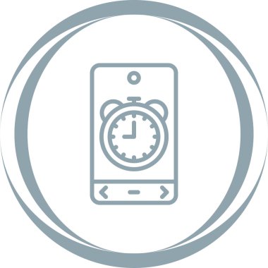 Alarm saat simgesine sahip akıllı telefon