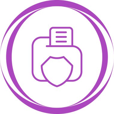 Veri Gizliliği simgesi, vektör illüstrasyonu basit tasarım