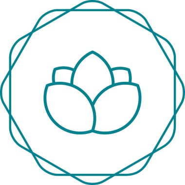 Nilüfer çiçeği. Web simgesi basit illüstrasyon