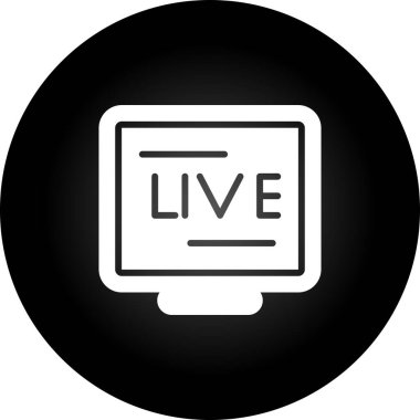 Live Stream modern simgesinin vektör illüstrasyonu