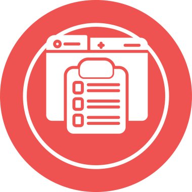 Checklist icon, vector illustration simple design