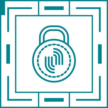 Kilit. Web simgesi basit illüstrasyon 