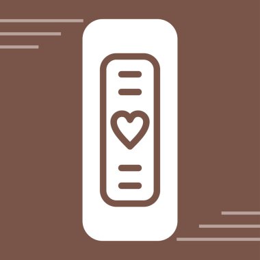 Fitness akıllı yüzük. Web basit illüstrasyonu