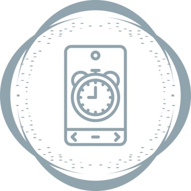 Alarm saat simgesine sahip akıllı telefon