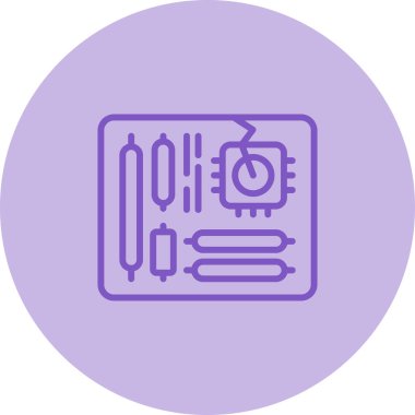 Anakart. Web simgesi basit illüstrasyon