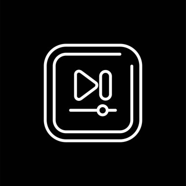 Video Sonraki Parça Kare simgesinin vektör illüstrasyonu