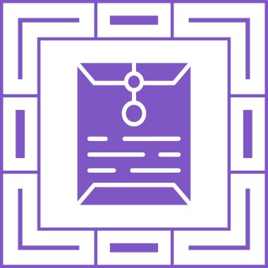 Zarf web simgesi, basit illüstrasyon