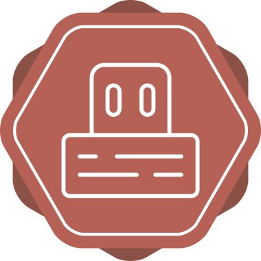 USB modern simgesinin vektör illüstrasyonu 