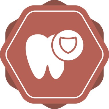 Diş simgesinin vektör illüstrasyonu 