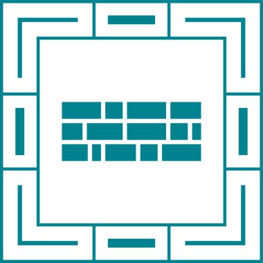 Tuğla duvar simge vektör çizim 