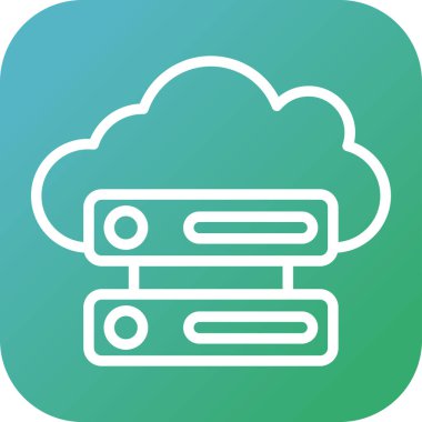 bulut hesaplama ağ simgesi, vektör illüstrasyonu           