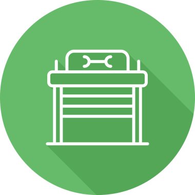 Shop web simgesi vektör illüstrasyonunu onar