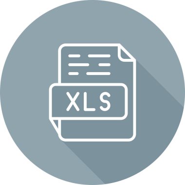 Logo XLS dosya simgesi, vektör illüstrasyonunun modern tasarımı 